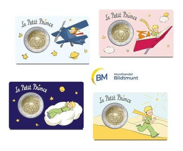 Frankrijk. 2 Euro 2026 Le Petit Prince (4 coincards)