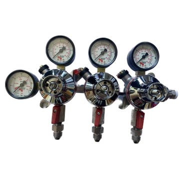 Micro matic manometer 0-6 bar 3x3/8, Ophalen of Verzenden