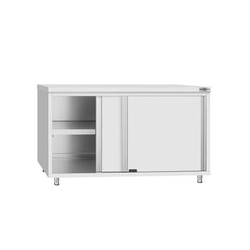 GGM Gastro | Gesloten RVS werktafel ECO - 1400x600mm - met |, Verzenden, Nieuw in verpakking, Meubilair