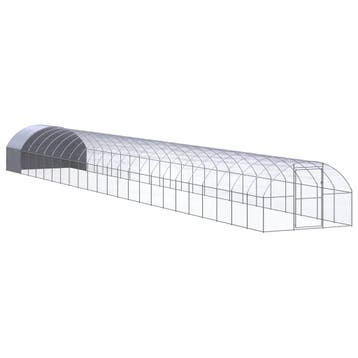 vidaXL Kippenren 3x24x2 m gegalvaniseerd staal, Verzenden, Nieuw