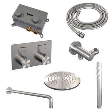 Brauer Brushed Edition Thermostatische Regendoucheset Inbouw, Doe-het-zelf en Verbouw, Sanitair, Ophalen of Verzenden, Nieuw