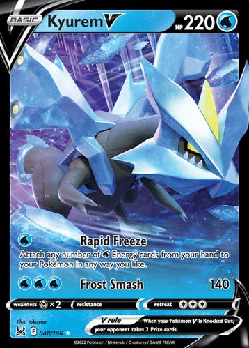 Kyurem V 048/196  Lost Origin, Ophalen of Verzenden, Nieuw, Losse kaart, Foil