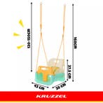 Kruzzel Meegroei babyschommel 3-in-1 turquoise crème geel.., Ophalen of Verzenden, Nieuw