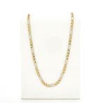 Bicolor gouden Figaro schakelketting, Ophalen of Verzenden, Gebruikt, Overige kleuren, Goud