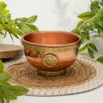 Puur koperen Tibetaanse wierookbrander/offerschaal Pentagram, Ophalen of Verzenden, Nieuw