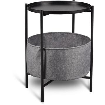Bijzettafel - Livion Eus - Rond - 45cm - Zwart - Metaal, Ophalen of Verzenden, Nieuw, Metaal