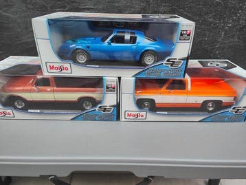 Maisto 1:18 - Model sportwagen (3) - 1974 Chevrolet C10, Nieuw