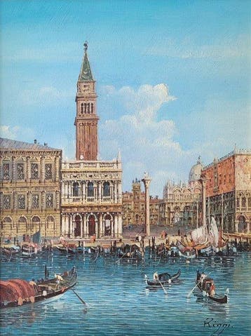 Paolo Rizzi (XX) - Venetië ~ Piazza San Marco