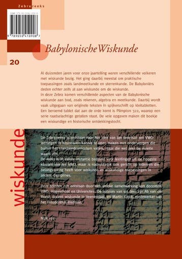 Babylonische Wiskunde / Zebra-reeks / 20 9789050410908, Verzenden, Gelezen, Ab van der Roest