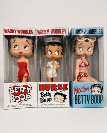 Funko - Funko Pop Betty Boop Wacky Wobbler (Red Dress;