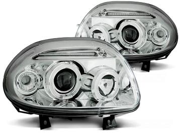 Koplampen Angel Eyes Renault Clio B 9.98-5.01 Chroom, Ophalen of Verzenden, Nieuw