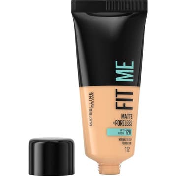 Maybelline - Fit Me Foundation - 100 WARM IVORY, Ophalen of Verzenden, Nieuw, Gehele gezicht, Make-up