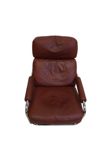 Gelderland design fauteuil – cognac/roodbruin leren lounge s, Huis en Inrichting, Fauteuils, Ophalen of Verzenden, Nieuw