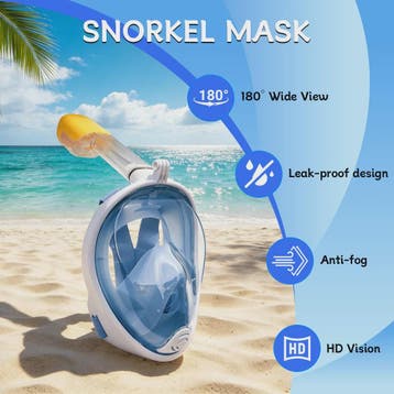 Full Face Duikmasker met Anti-Condens & Droog Systeem - Veil, Verzenden, Nieuw