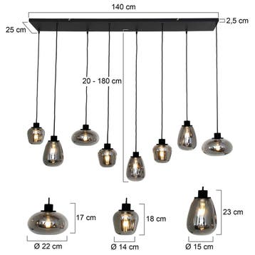 Steinhauer hanglamp Reflexion 2680ZW 2de Kansje, Ophalen, Nieuw, Overige materialen, Design