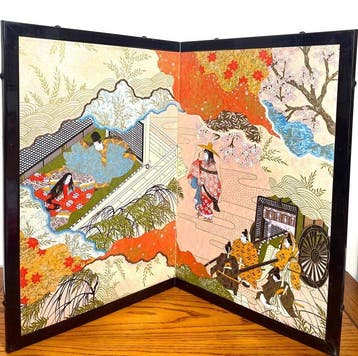 Kamerscherm - Papier, Hout, Lak - Japan (Zonder