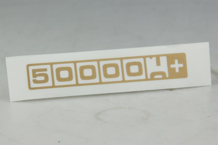 Sticker 500000+ km GOUD, Auto diversen, Auto-accessoires, Ophalen of Verzenden