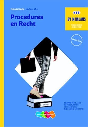 Bv in balans Procedures en recht Theorieboek - van Balen, Verzenden, Gelezen