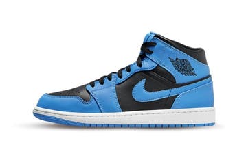 Jordan 1 Mid University Blue Black, Kleding | Heren, Schoenen, Nieuw