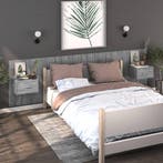 vidaXL Nachtkastjes 2 st wandgemonteerd grijs sonoma, Minder dan 45 cm, Verzenden, Nieuw, 70 cm of meer