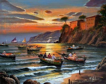 Mario Galanti (XX) - Il ritorno dei pescatori