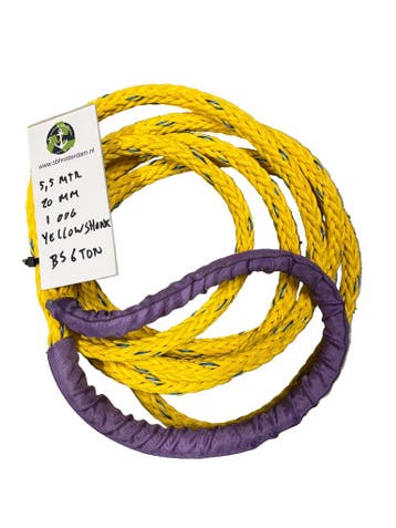 Yellow-Shark Blue Touw 5,5MTR 20MM 1 Oog 6Ton  Meertouw /..., Watersport en Boten, Verzenden, Nieuw