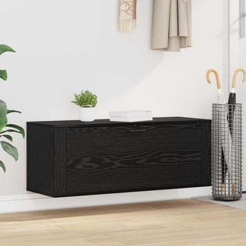 vidaXL Schoenenkast 100 x 35 x 38 cm Bewerkt hout Zwart, Verzenden, Nieuw