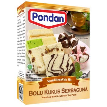 Pondan Cakemix Bolu Kukus Serbaguna (Gestoomde Cake) 400g, Verzenden, Nieuw