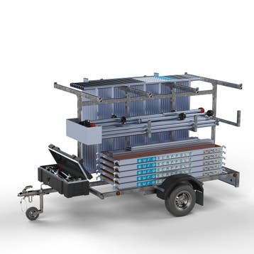 Euroscaffold Steigertransporter met 10,2 basic rolsteiger, Doe-het-zelf en Verbouw, Steigers, Verzenden, Nieuw, Rolsteiger of Kamersteiger