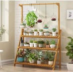 Opvouwbare Bamboe Plantenstandaard 3 Lagen - Binnenen Buiten, Verzenden, Nieuw