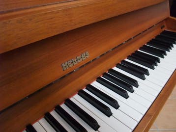 Hellas Studie Piano - 1.03m. hoog -  Kleine piano, Verzenden, Gebruikt, Bruin, Piano