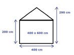 Classic Plus Feest-tent PVC 4x6x2 mtr in Wit (4x6 meter), Verzenden, Nieuw