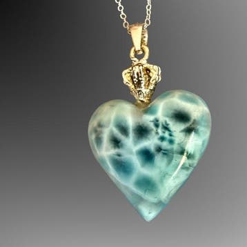 Hanger van Larimar - Zilver 925 Sieraden - Hoogte: 25 mm -
