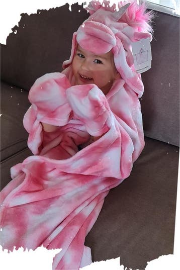 Lounger, Snuggle kinderdeken Unicorn hooded super soft, Ophalen of Verzenden, Nieuw, Overige maten