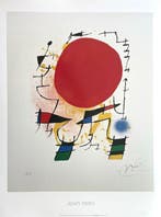 Joan Miró (after) - Le Soleil Rouge - Offset Lithography -, Antiek en Kunst