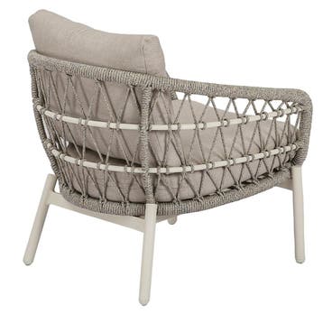 Arezzo low lounge dining tuinstoel natural sand, Tuin en Terras, Tuinstoelen, Ophalen of Verzenden, Nieuw
