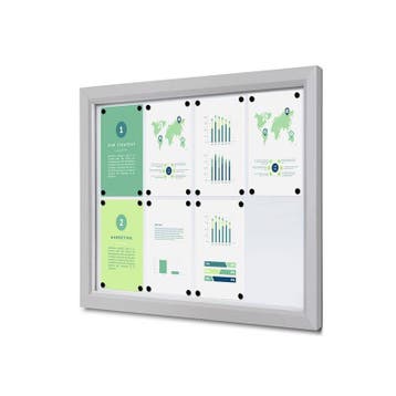 Informatiekast Buiten Whiteboard 8x A4 Breed, Nieuw in verpakking