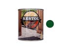 Restol Restol houtolie zijdeglans 1 liter, pijngroen, Doe-het-zelf en Verbouw, Verf, Beits en Lak, Verzenden, Nieuw