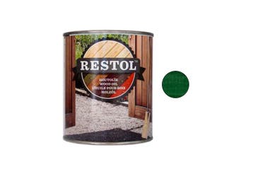 Restol Restol houtolie zijdeglans 1 liter, pijngroen, Verzenden, Nieuw