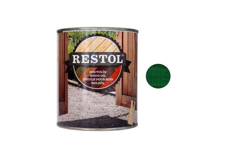 Restol Restol houtolie zijdeglans 1 liter, pijngroen, Doe-het-zelf en Verbouw, Verf, Beits en Lak, Nieuw, Verzenden