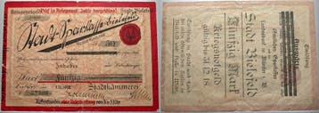 50 Mark 1918-11-01 Bielefeld Stadt en Stadtsparkasse 1917..., Postzegels en Munten, Bankbiljetten | Europa | Niet-Eurobiljetten