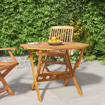 vidaXL Tuintafel inklapbaar 90x75 cm massief acaciahout, Verzenden, Nieuw, Hout