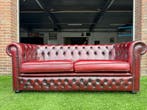 Bankstel CHESTERFIELD 2,5 zit bank bordeaux rood leer, Huis en Inrichting, Banken | Bankstellen, Design, Zo goed als nieuw, Rechte bank