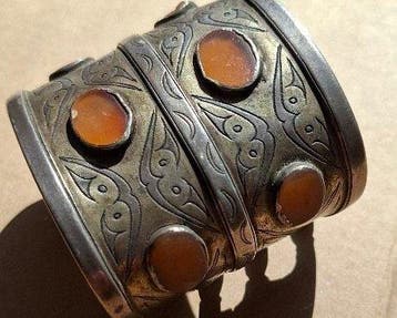 Armband – Bilezik – Nomadensieraden met karneol - Zilver -