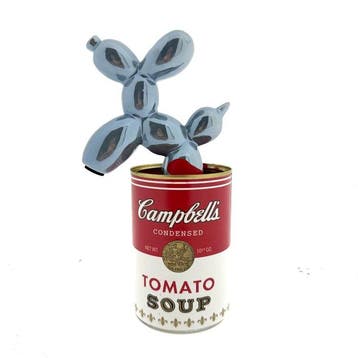 Koen Betjes (1992) - Balloon Dog (grey) x Campbell’s Soup