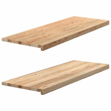 vidaXL Vensterbanken 2 st onbehandeld 110x40x2 cm massief, Verzenden, Nieuw