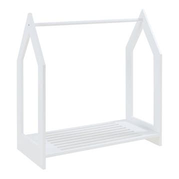 [en.casa] Kledingrek Langeskov 78x75x35 cm wit en houtkleuri, Kinderen en Baby's, Verzenden, Nieuw