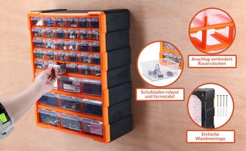 Opbergsysteem met 39 Lades 47,5x38x16cm voor Gereedschap, Verzenden, Nieuw