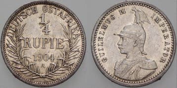 1/4 Rupie 1904 A Deutsch Ostafrika Wilhelm Ii, Postzegels en Munten, Verzenden