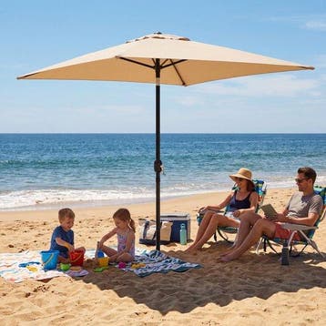 2dekans | Tristar Stokparasol - Vierkant - 200x200cm -, Tuin en Terras, Partytenten, Ophalen of Verzenden, Zo goed als nieuw